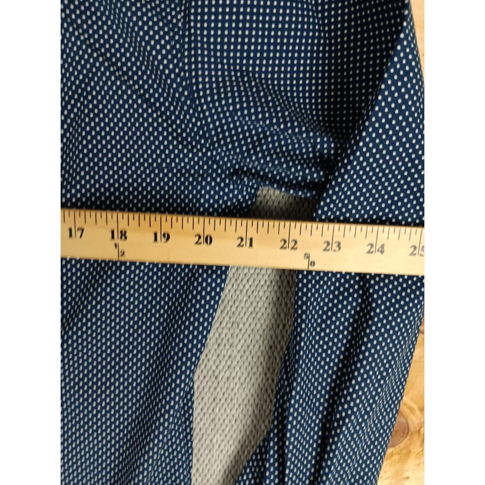 Nick Graham Everywhere Sport Shirt Mens Large Blue/White Polka Dot Party No Tuck - Picture 9 of 11